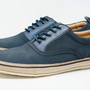 NEW John Varvatos Redding Oxford Suede Sz 10 Blue